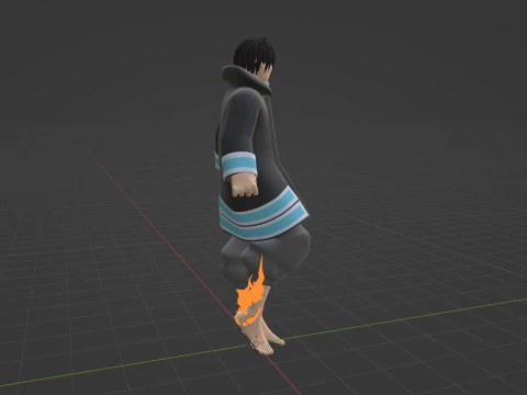 Shinra Kusakabe - Fire Force 3D Model
