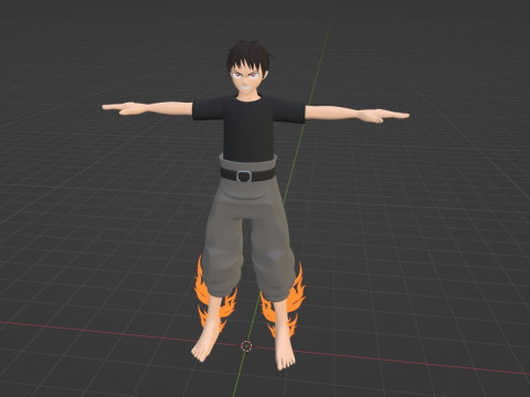 Shinra Kusakabe - Fire Force 3D Model