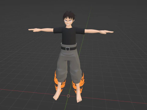 Shinra Kusakabe - Fire Force 3D Model