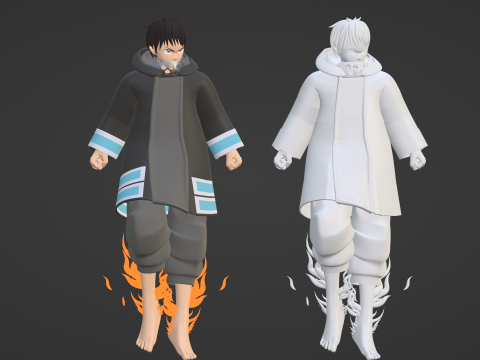 Shinra Kusakabe - Fire Force 3D Model