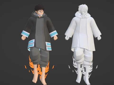 Shinra Kusakabe - Fire Force 3D Model