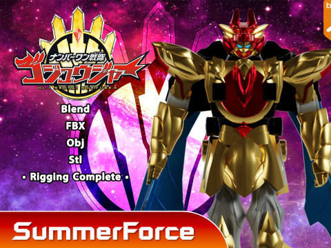 Tega Sword Robo - No1 Sentai Gozyuger 3D Model