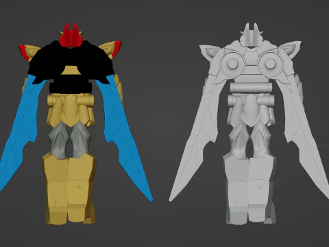 Tega Sword Robo - No1 Sentai Gozyuger 3D Model
