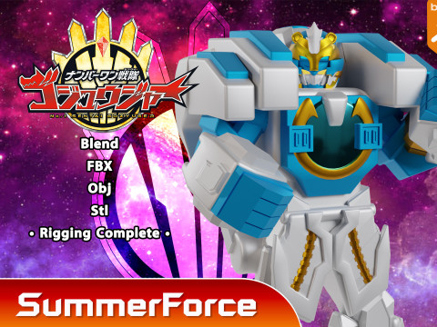 GoodeBurn Robo - No1 Sentai Gozyuger Modello 3D