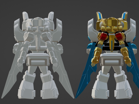 TegaSword WhiteBurn - No1 Sentai Gozyuger 3D Model