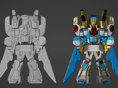 TegaSword WhiteBurn - No1 Sentai Gozyuger 3D Model