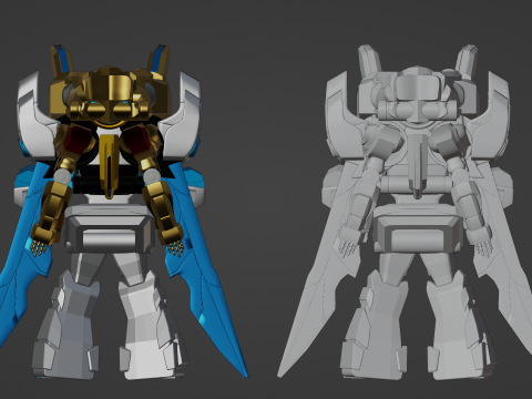 TegaSword WhiteBurn - No1 Sentai Gozyuger 3D Model