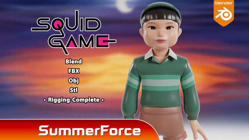 Cheol su - Squid Game 3D Model .c4d .max .obj .3ds .fbx .stl .blend 