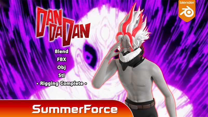 Okarun Turbo Granny Form - Dandadan SS2 3D मॉडल .c4d .max .obj .3ds .fbx .stl .blend