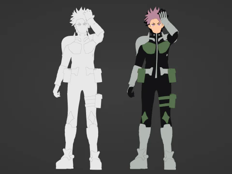 Gen Narumi - Kaiju no8 3D Model