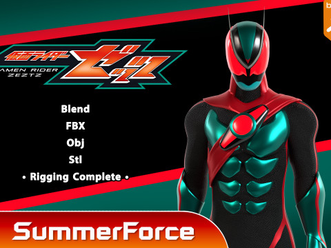 Kamen Rider Zeztz - Kamen Rider 3D Modell