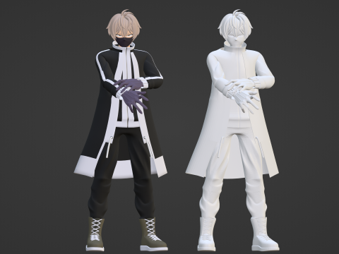 Jin Kougasaki - TOUGEN ANKI 3D 模型