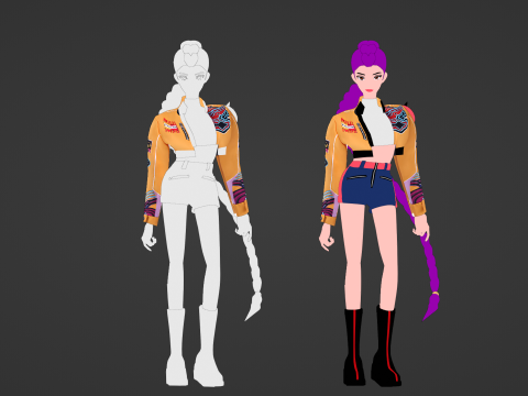 Rumi - KPop Demon Hunters Modèle 3D