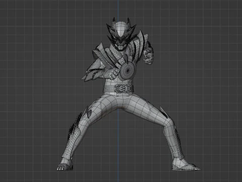 Wild GozyuWolf - No1 Sentai Gozyuger 3D Model
