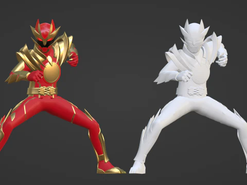Wild GozyuWolf - No1 Sentai Gozyuger 3D Model