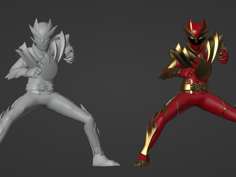 Wild GozyuWolf - No1 Sentai Gozyuger 3D मॉडल