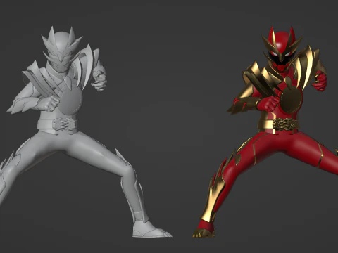 Wild GozyuWolf - No1 Sentai Gozyuger 3D Model