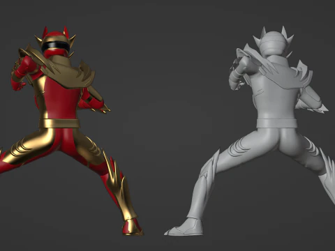 Wild GozyuWolf - No1 Sentai Gozyuger 3D Model