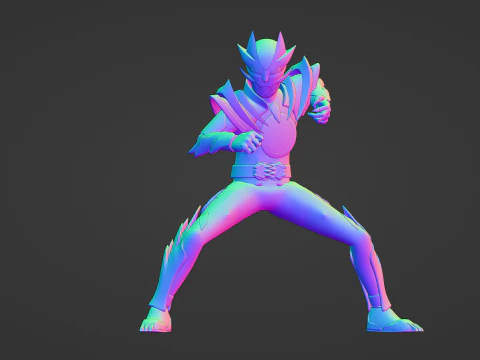 Wild GozyuWolf - No1 Sentai Gozyuger 3D Model