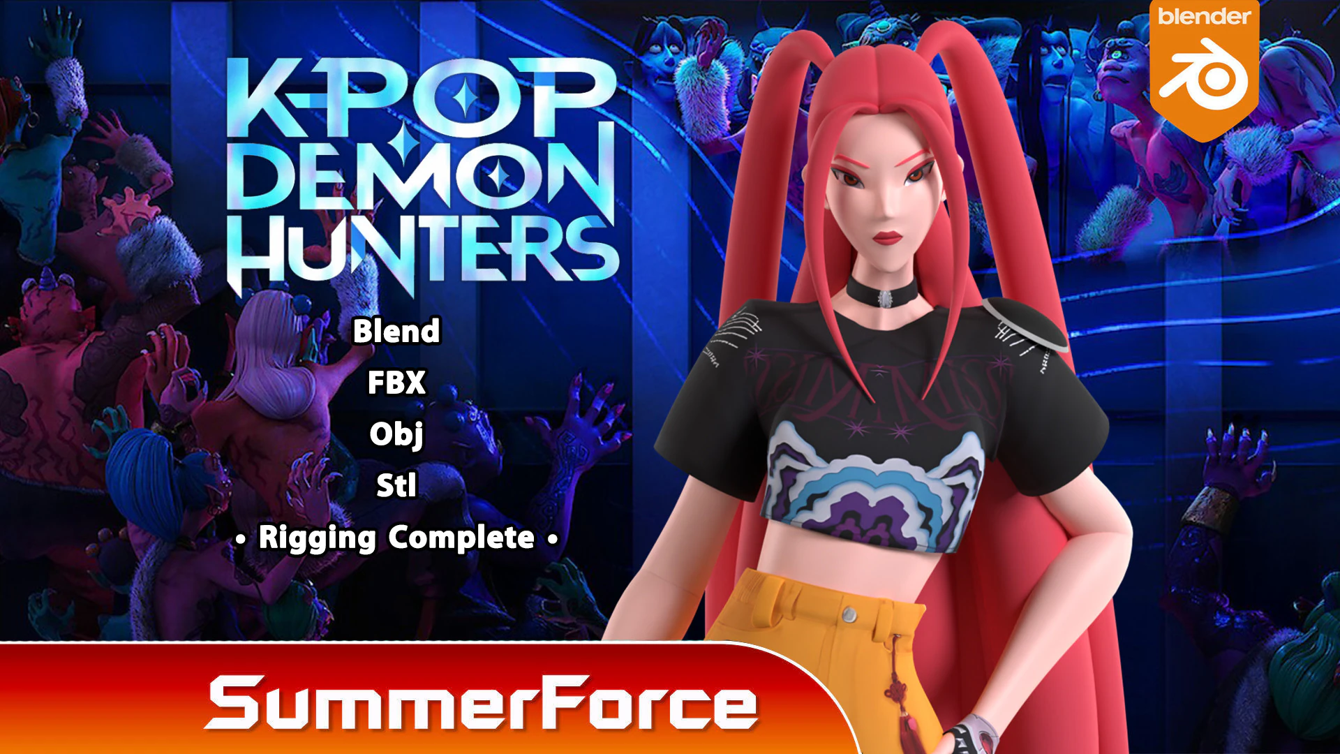 Mira - KPop Demon Hunters 3D Model .c4d .max .obj .3ds .fbx .stl .blend 