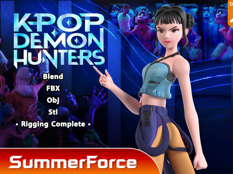 Zoey - KPop Demon Hunters 3D मॉडल