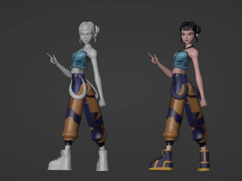 Zoey - KPop Demon Hunters 3D Model