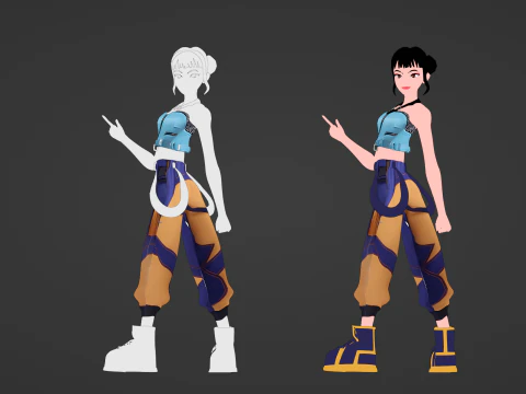 Zoey - KPop Demon Hunters 3D Model