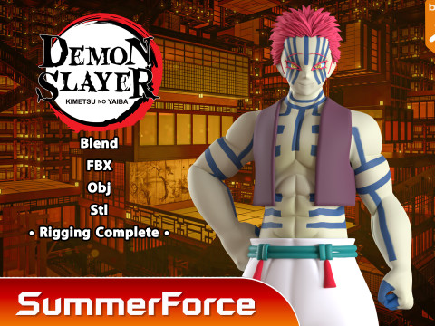 Akaza - Demon Slayer Infinity Castle Modelo 3D