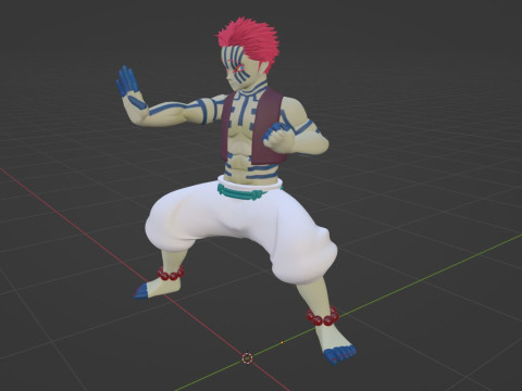 Akaza - Demon Slayer Infinity Castle 3D Modell
