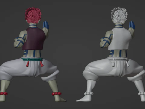 Akaza - Demon Slayer Infinity Castle 3D Model