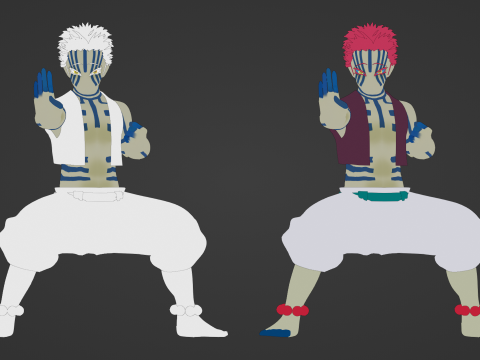 Akaza - Demon Slayer Infinity Castle 3D Modell