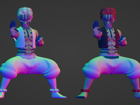 Akaza - Demon Slayer Infinity Castle 3D Modell