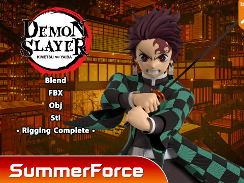 Tanjiro Kamado - Demon Slayer Infinity Castle 3D 模型