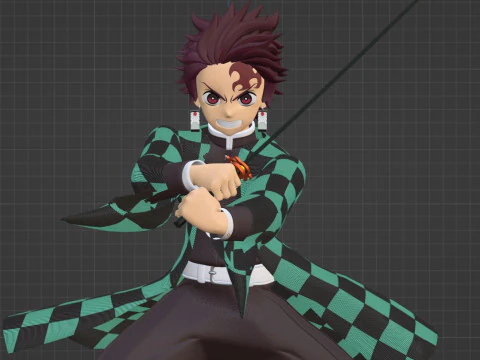 Tanjiro Kamado - Demon Slayer Infinity Castle 3D Model