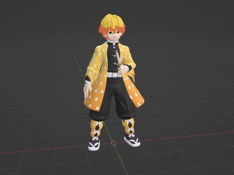 Zenitsu Agatsuma - Demon Slayer Infinity Castle Modello 3D