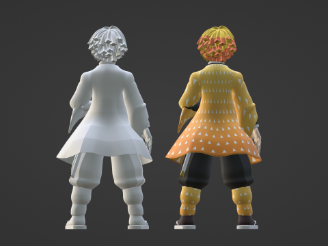 Zenitsu Agatsuma - Demon Slayer Infinity Castle Modello 3D