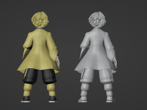 Zenitsu Agatsuma - Demon Slayer Infinity Castle Modello 3D