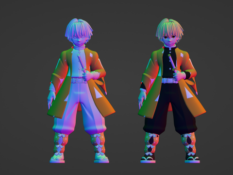 Zenitsu Agatsuma - Demon Slayer Infinity Castle Modello 3D