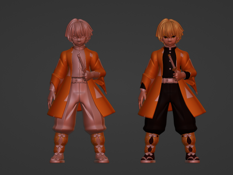 Zenitsu Agatsuma - Demon Slayer Infinity Castle Modello 3D