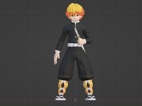 Zenitsu Agatsuma - Demon Slayer Infinity Castle Modello 3D