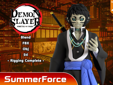 Kaigaku - Demon Slayer Infinity Castle 3D Model