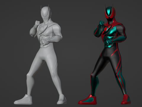 Kamen Rider Zeztz - Physicam Impact 3D Model