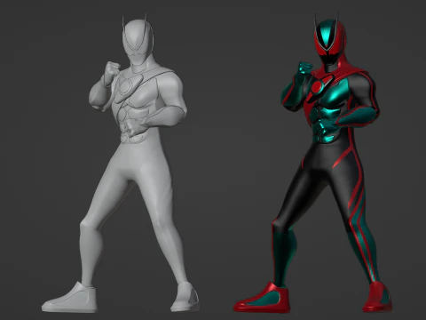 Kamen Rider Zeztz - Physicam Impact 3D Model