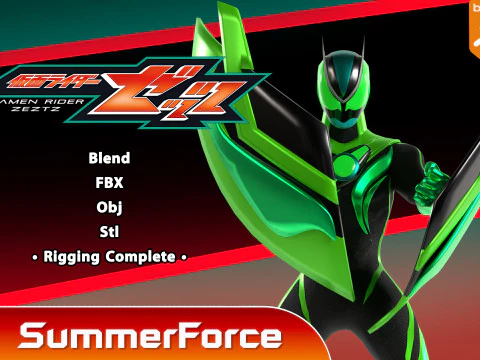 Kamen Rider Zeztz - Recovery 3D Model