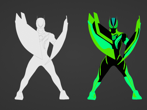 Kamen Rider Zeztz - Recovery 3D Model