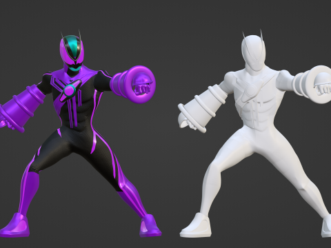 Kamen Rider Zeztz - Wonder 3D 모델