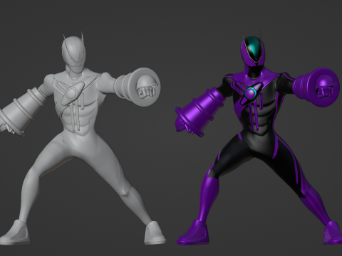 Kamen Rider Zeztz - Wonder 3D 모델