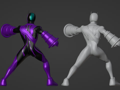 Kamen Rider Zeztz - Wonder 3D 모델