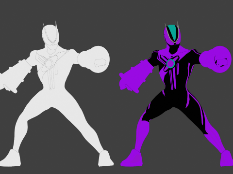 Kamen Rider Zeztz - Wonder 3D 모델