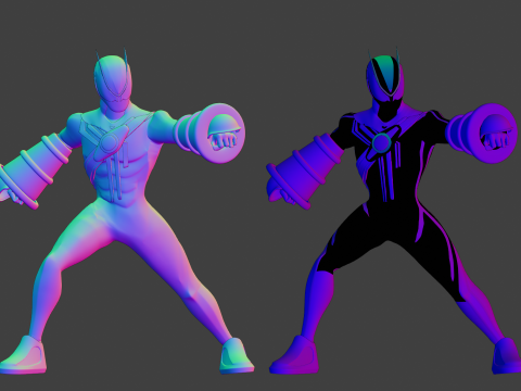 Kamen Rider Zeztz - Wonder 3D 모델
